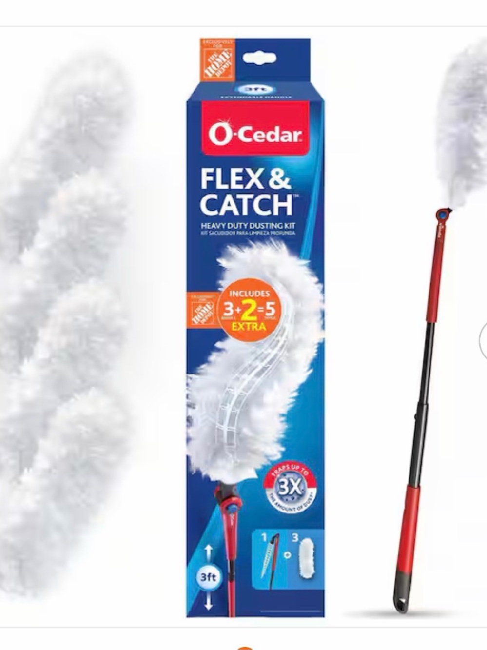 Flex & Catch Heavy Duty Duster Kit in Red